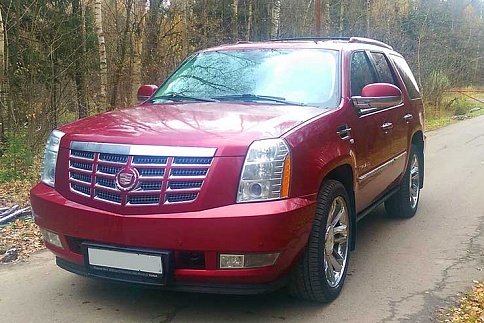 Аренда Cadillac Escalade III красный на свадьбу