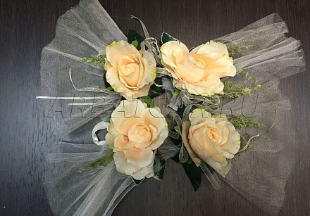 Аренда Персиковое украшение с розами на свадьбу