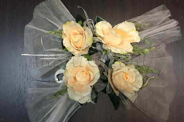 Аренда Персиковое украшение с розами на свадьбу – фото 6
