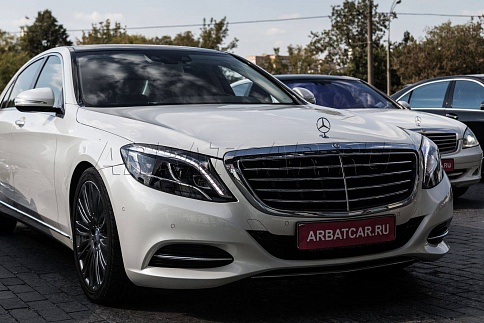 Аренда Mercedes S-class (w222) white на свадьбу