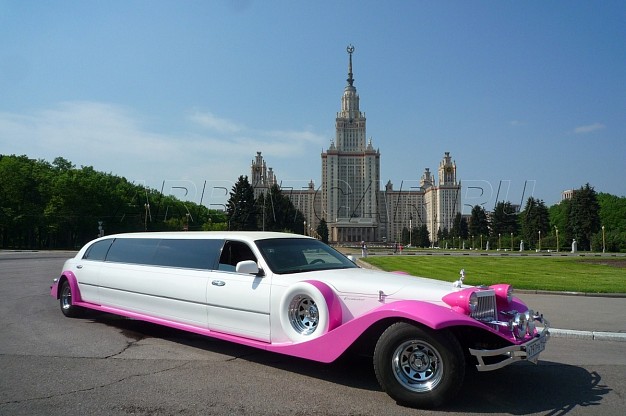 Лимузин Excalibur Phantom Бело-розовый – фото 12