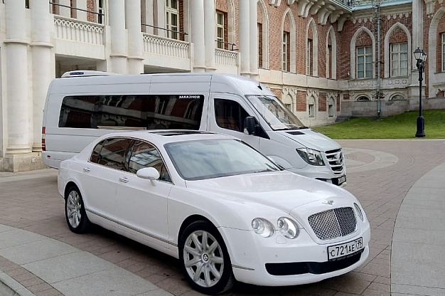 Аренда Кортеж Bentley - MB Sprinter VIP на свадьбу