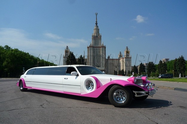 Лимузин Excalibur Phantom Бело-розовый – фото 8